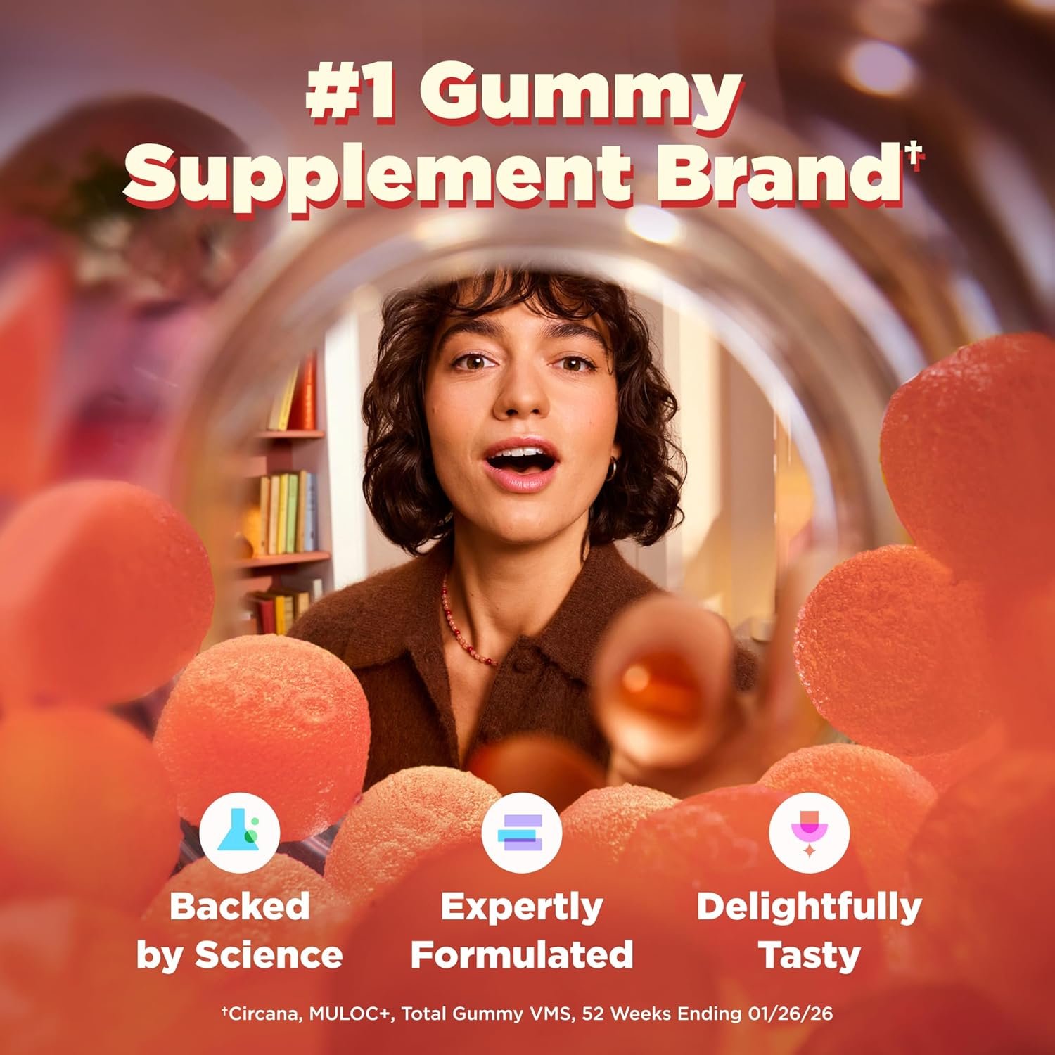 OLLY Probiotic + Prebiotic Gummy, Digestive Support and Gut Health, 500 Million CFUs, Fiber, Adult Chewable Supplement for Men and Women, Peach, 60 Day Supply - 60 Count - Image 7