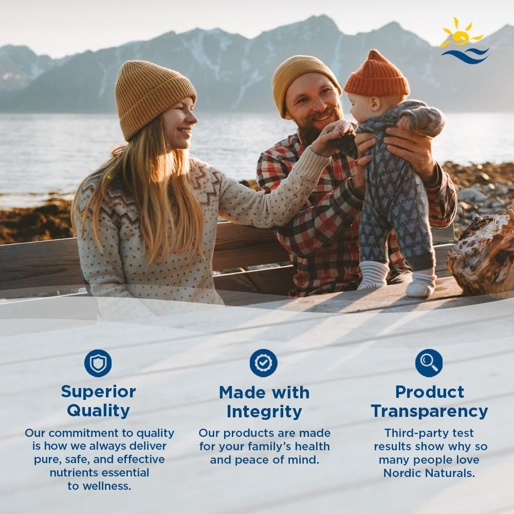 Nordic Naturals Ultimate Omega 2X with Vitamin D3, Lemon Flavor - 60 Soft Gels - 2150 mg Omega-3 + 1000 IU D3 - EPA & DHA - Brain, Heart, & Immune Health - 30 Servings - Image 7