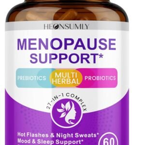 Menopause Supplements for Women, 27-in-1 Multi-Herbal with Prebiotics and Probiotics, Black Cohosh, Ashwagandha, DIM, Menopause Relief for Hot Flashes, Mood Swings & Night Sweats, 60 Capsules