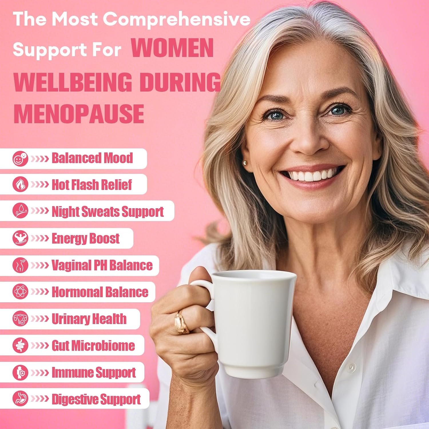 40-in-1 Menopause Supplements for Women, Multibenefit & Complete Black Cohosh for Hot Flashes, Night Sweats & Hormone Balance, w/ Probiotics, DIM, Vitex, Dong Quai, Red Clover and More, 120 Vegan Caps - Image 4