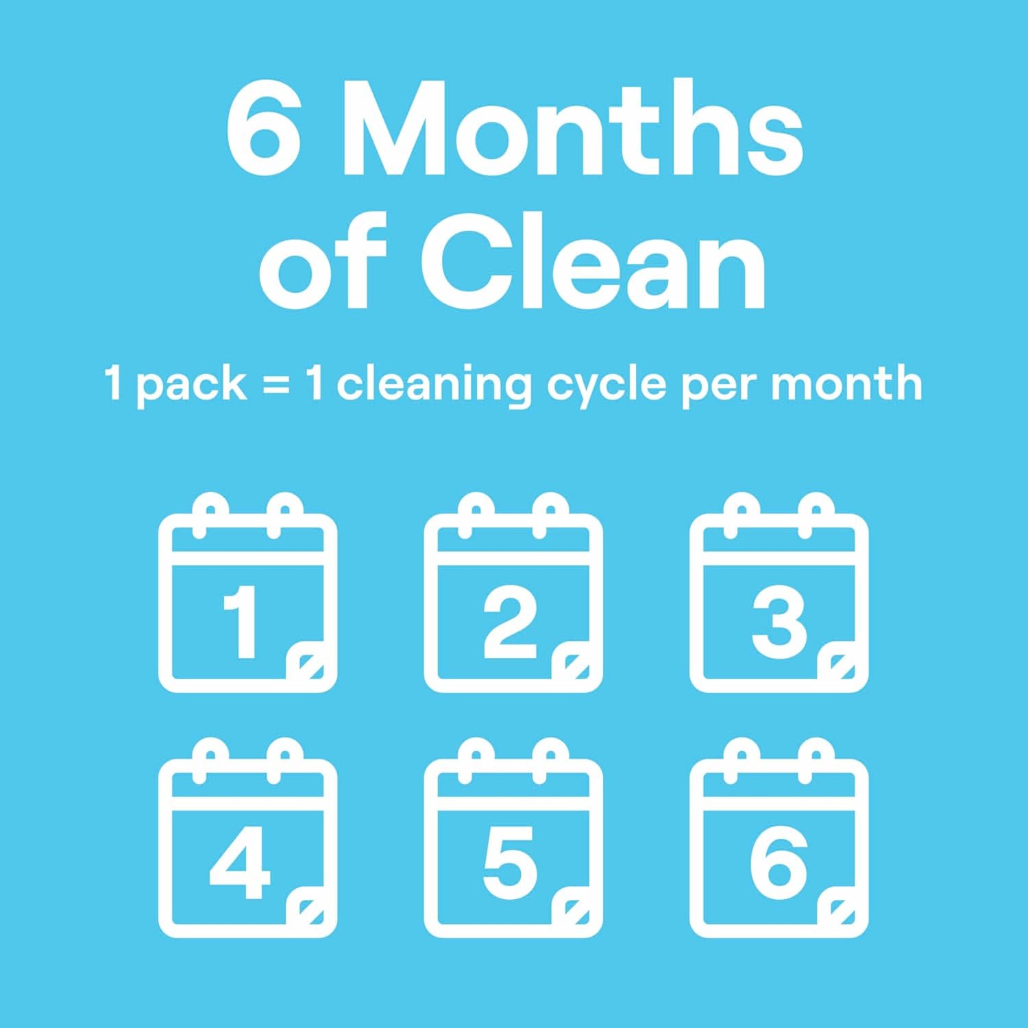Seventh Generation Dishwasher Cleaning Packs 6 Count Free & Clear Removes odor-causing residue Powered by oxy power - Image 4