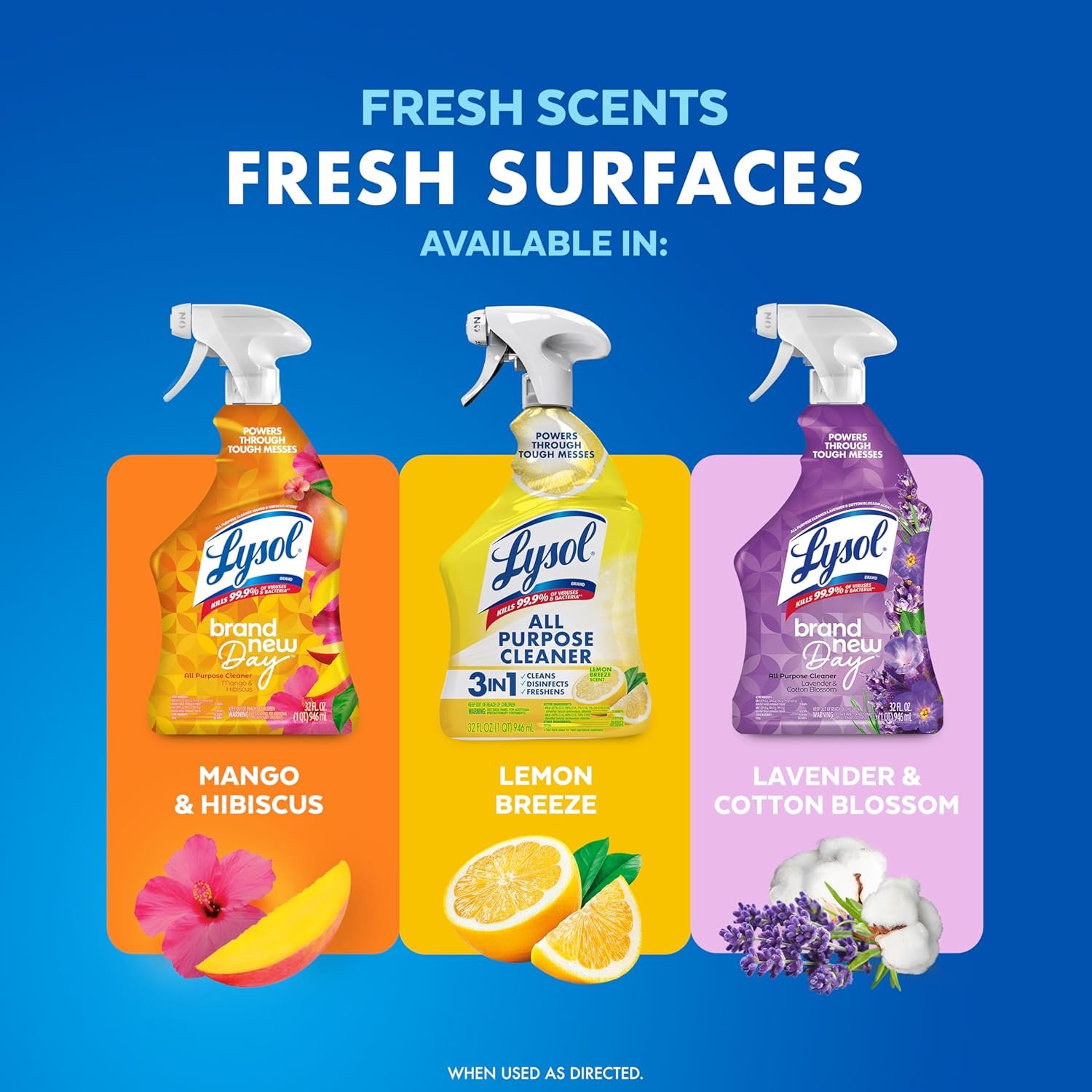 Lysol All Purpose Cleaner Spray, Multi-Purpose Disinfecting Spray, Kitchen & Bathroom Cleaner, Lemon Breeze Scent, 32 Fl Oz - Image 5