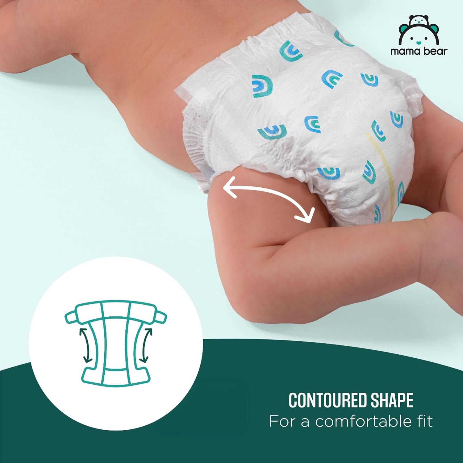 Amazon Brand - Mama Bear Gentle Touch Diapers, Hypoallergenic, Leakage Protection, Size 1, 50 Count - Image 6