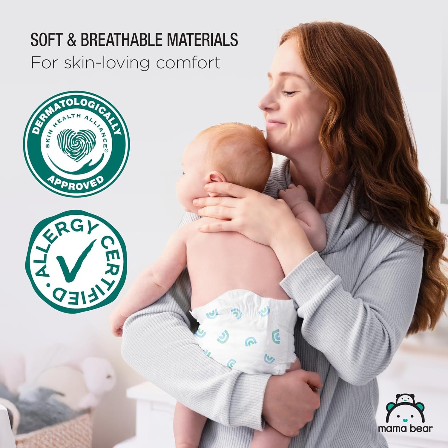 Amazon Brand - Mama Bear Gentle Touch Diapers, Hypoallergenic, Leakage Protection, Size 1, 50 Count - Image 7