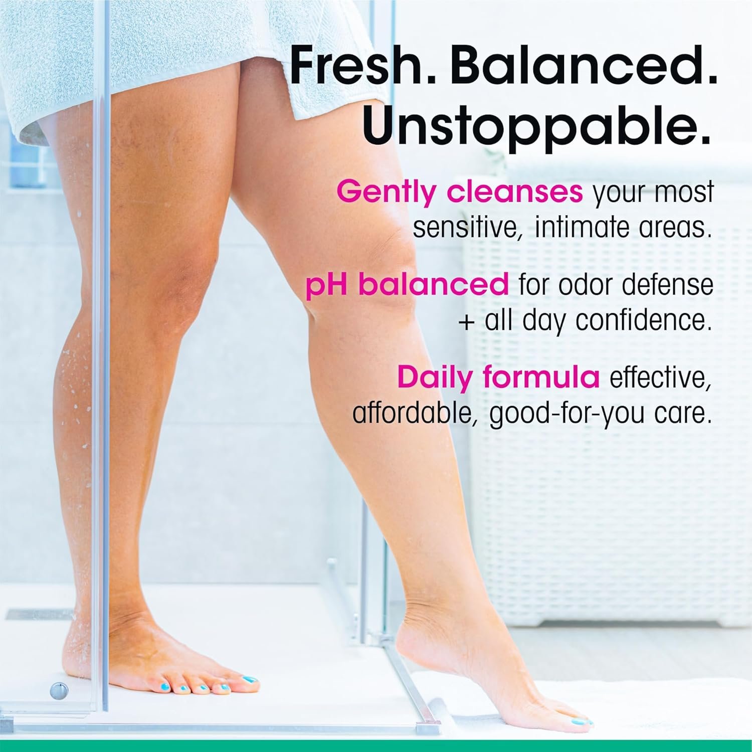 vH Essentials Daily Feminine Wash - 10 Fl Oz - Odor Eliminating Vaginal Wash with Tea Tree Oil, Prebiotics and Cranberry, gentle cleanser + pH balancing - Image 5