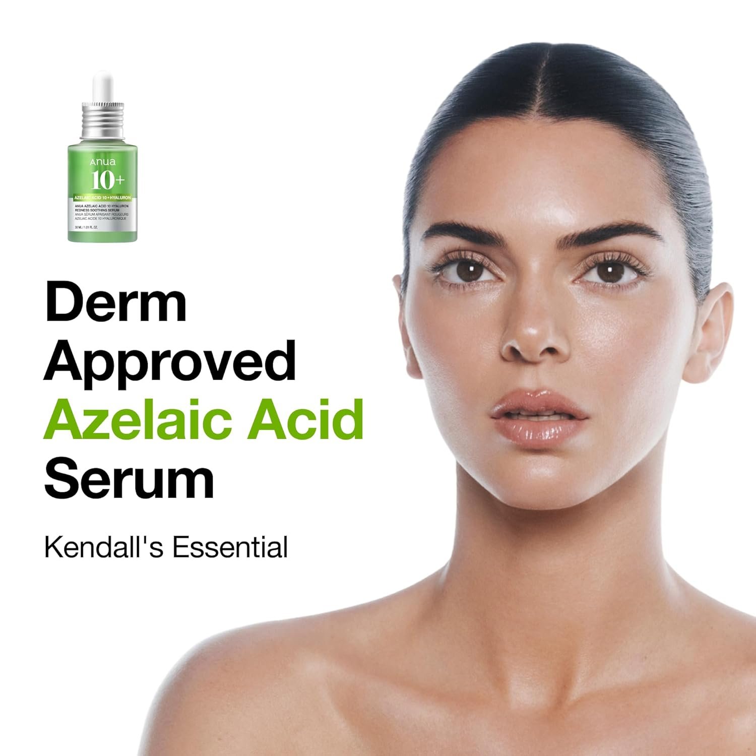 Anua Azelaic Acid 10 Hyaluron Redness Soothing Serum, Facial Serum for Blemish-Prone & Oily-Prone Skin, Lightweight & Hydrating Blemish Care, Hyaluronic Acid, Korean Skincare, 1.01 fl oz. - Image 2