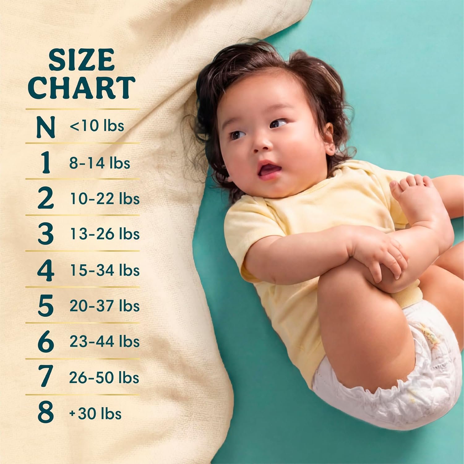 Pampers Swaddlers Diapers, Size 1 (8-14 lbs), 198 Count, Hypoallergenic, Absorbent, Keeps Baby Dry and Comfortable, Skin Safe Disposable Newborn Baby Diaper - Image 10
