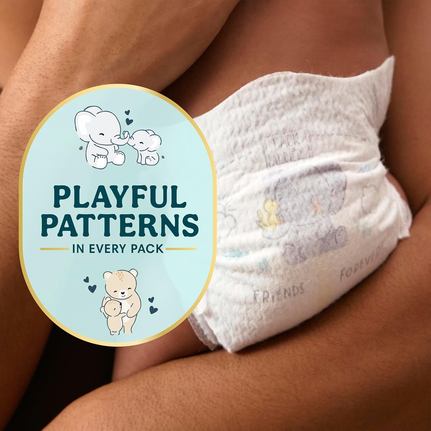 Pampers Swaddlers Diapers, Size 1 (8-14 lbs), 198 Count, Hypoallergenic, Absorbent, Keeps Baby Dry and Comfortable, Skin Safe Disposable Newborn Baby Diaper - Image 11