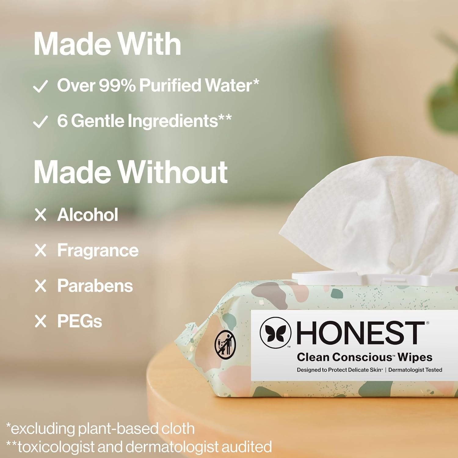 The Honest Company Hypoallergenic Multi-Use Baby Wipes for Sensitive Skin, Geo Mood, 60 Count - Image 7