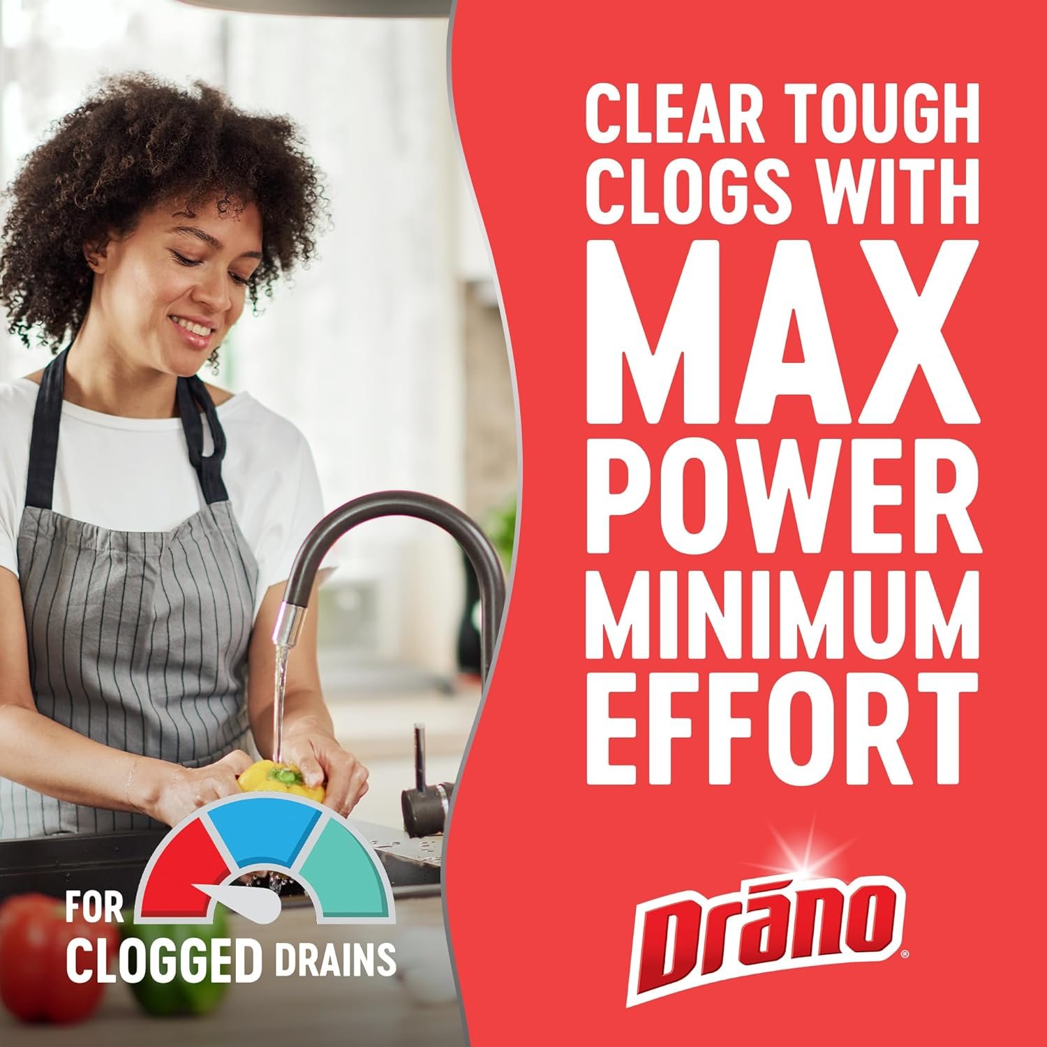 Drano Max Gel Drain Clog Remover & Cleaner, Fast-Acting to Unclog Standing Water & Remove Hair, Grease & Food Blockages, Safe for all Pipes & Septic, Kitchen Sinks, Bathroom Showers & Tubs, 80 Oz - Image 4
