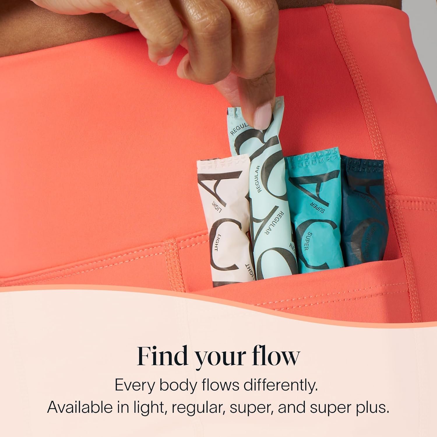 Cora Organic Cotton Tampons Multipack (18 Light, 18 Regular Tampons) - Image 9