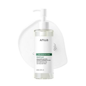 ANUA Heartleaf Pore Cleansing Oil MILD, Sensitive Skin Face Wash, Oil Cleanser for Face, Makeup Cleanser, Korean Skin Care, Non-Comedogenic, Fragrance Free, 6.76 fl oz