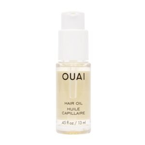 OUAI Hair Oil Travel Size – Hair Heat Protectant Oil for Frizz Control – Adds Shine and Smooths Split Ends – Color Safe Formula – Paraben, Phthalate and Sulfate Free (0.45 oz)