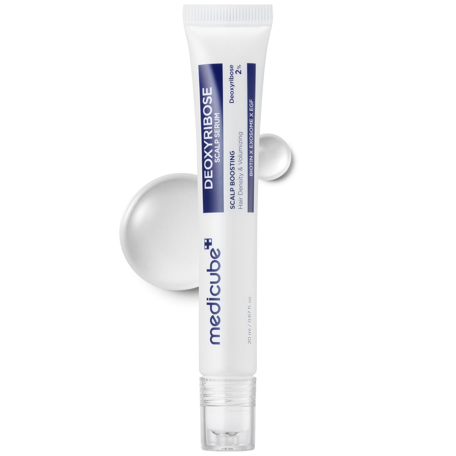 medicube Deoxyribose Cooling Scalp Serum | Fuller-Looking Hair & Scalp Strengthening Care | Rosemary, EGF & Caffeine | Roll-On for Fine, Thin-Looking Hair | Korean Hair Care, 20ml