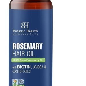 Botanic Hearth Hair Oil for Hair Growth | Rosemary Oil for Hair Growth with Biotin, Castor & Jojoba | Hair Relaxers & Dry Scalp Treatment | Color Safe | All Hair Types | 6.7 Fl Oz