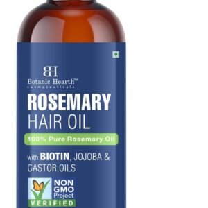 Botanic Hearth Hair Oil for Hair Growth | Rosemary Oil for Hair Growth with Biotin, Castor & Jojoba | Hair Relaxers & Dry Scalp Treatment | Color Safe | All Hair Types | 4 Fl Oz