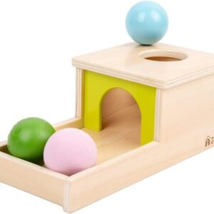 Adena Montessori Object Permanence Box with Tray Three Balls Montessori Toys for 6-12 Months Baby 1 Year Old Infant Toddler Typical