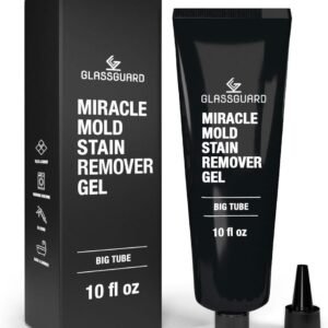 GlassGuard Miracle Mold Stain Remover Stain Gel – Heavy Duty Cleaning Gel for Grouts, Ceramic, Glass, Silicone, Caulk & More – Washing Machine Cleaner Front Loader (300 ml / 10 oz)