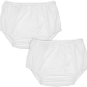Reusable Waterproof 100% Nylon Taffeta Diaper Pants for Potty Training & Swimming, Leak-Proof & Rip-Proof, Medium (Fits 20 – 25 lbs), 2 Counts