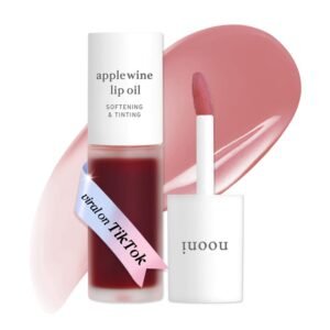 NOONI Korean Lip Oil – Applewine | Long-Lasting, Moisturizing, Plumping, Revitalizing for Dry Lips, Waterproof, No Peel Off, Hydrating Lip Stain, Stocking Stuffers, Gifts For Women, 0.12 FL Oz