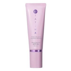 TATCHA The Milky Sunscreen, Broad Spectrum SPF 50+ PA+++ | Daily Light-Weight Sun Protection with No White Cast | Visible Sun Damage Correction for All Skin Types with Ectoin, Vitamin E, and Aloe