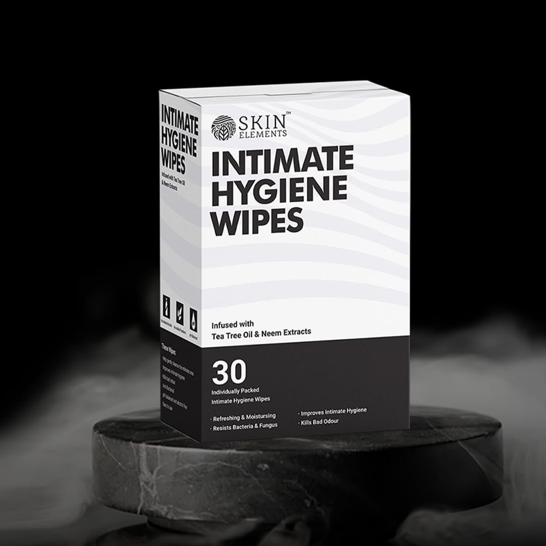 Skin Elements Intimate Hygiene Wipes | Unisex | pH balanced Wipes | Tea Tree Oil & Neem Extracts | 30 Individual Wipes | Pre and Post Intimacy - Image 4