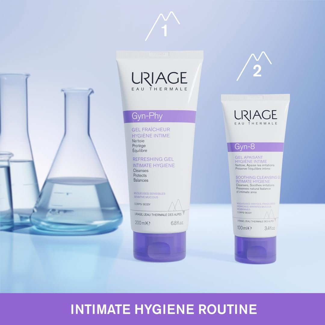 Uriage Gyn-Phy Intimate Wash Refreshing Gel Daily Hygiene For External Itimate Areas, Gently Cleanses & Respects Natural Balance, Foaming Gel, Floral Fragance, Tested Under Gynecological Control - Image 5