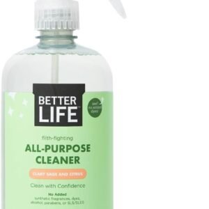Better Life All Purpose Cleaner – Plant Based Home and Kitchen Cleaning Spray for Glass, Countertops, Appliances, Upholstery & More – Multi-surface Spray Cleaner – 24oz Clary Sage & Citrus