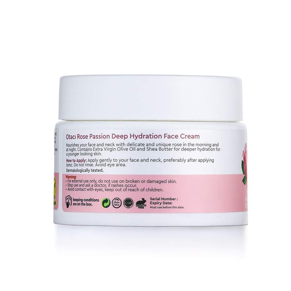 OTACI Rose-Infused Herbal Face Cream – Ultra-Nourishing Vegan Moisturizer for Deep Hydration, Smooth Texture & Radiant Glow (50 ml) - Image 3
