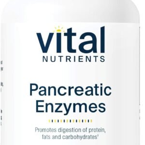 Vital Nutrients Pancreatic Enzymes 1000mg (Full Strength) – Pancreatin Digestion Supplement with Protease, Amylase & Lipase – Digestive Enzymes – Gluten, Dairy, and Soy Free – 90 Capsules