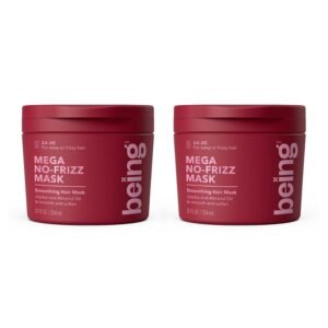 being MEGA NO-FRIZZ Smoothing Hair Mask with Jojoba and Almond Oil 354mL(Pack of 2)