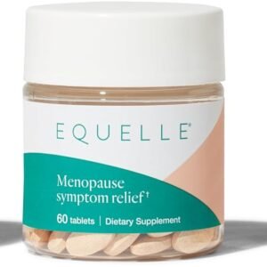 EQUELLE Multi-Symptom Menopause Relief Supplement for Women, Plant-Based S-Equol, Non-Hormonal & Non-Prescription, Fewer Hot Flashes, More Sleep, Relieves Muscle Aches, 3 Month Supply (180 Tablets)