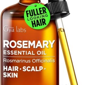 100% Pure Rosemary Essential Oil – 4 Fl Oz – Rosemary Oil for Hair, Skin, Diffuser, Aromatherapy & DIY Candle Making Scent