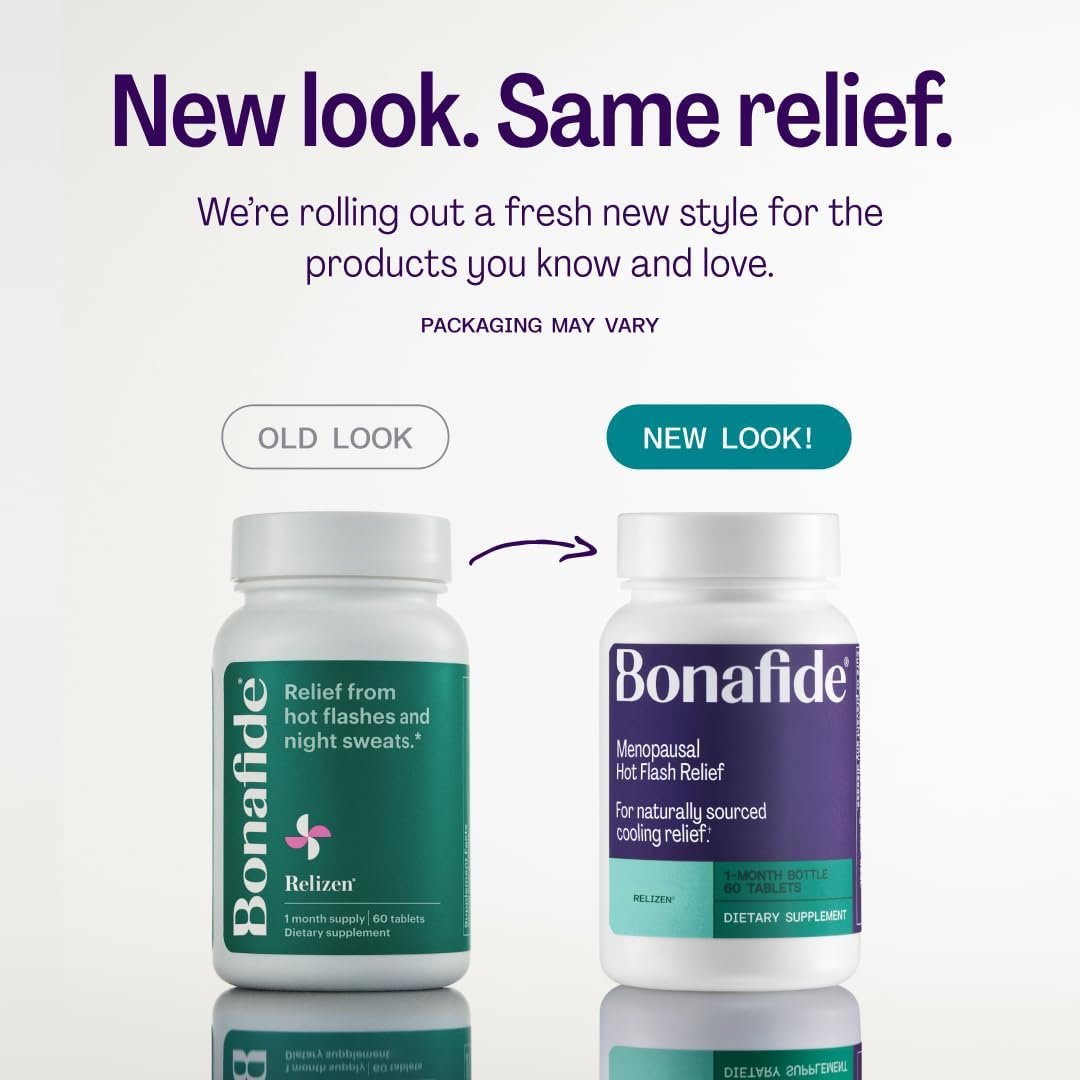 Bonafide Naturally Sourced Cooling Relief for Hot Flashes & Night Sweats Relizen – Hormone-Free, Clinically Studied Formula with a Proprietary Blend of Four Swedish Botanicals — 1-Month Supply - Image 2