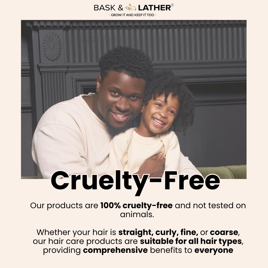 Bask & Lather Scalp Stimulator Hair Growth Oil, Cold Pressed Mint and Rosemary Blend with Grapeseed for Hair Growth, Organic Natural Leave in, All Hair Types, 2 Fl Oz - Image 7