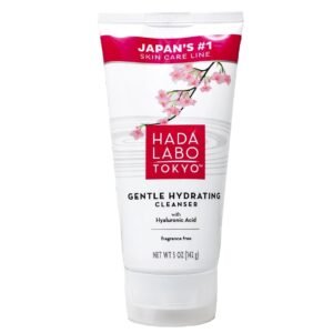 Hada Labo Tokyo Gentle Hydrating Foaming Facial Cleanser, Fragrance-Free Sensitive Skin Face Wash with Hyaluronic Acid and Conditioning Agents Soften Skin, Locks In Moisture, 5.0 Oz
