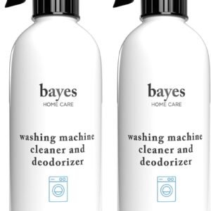Bayes Washing Machine Cleaner & Deodorizer – Cleans and Eliminates Odors for Fresh Smelling Laundry – 24 ounces, 2 Pack