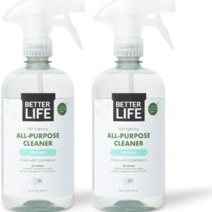 Better Life All Purpose Cleaner – Multipurpose Home and Kitchen Cleaning Spray for Glass, Countertops, Appliances, Upholstery & More – Multi-surface Spray Cleaner – 24oz (Pack of 2) Unscented