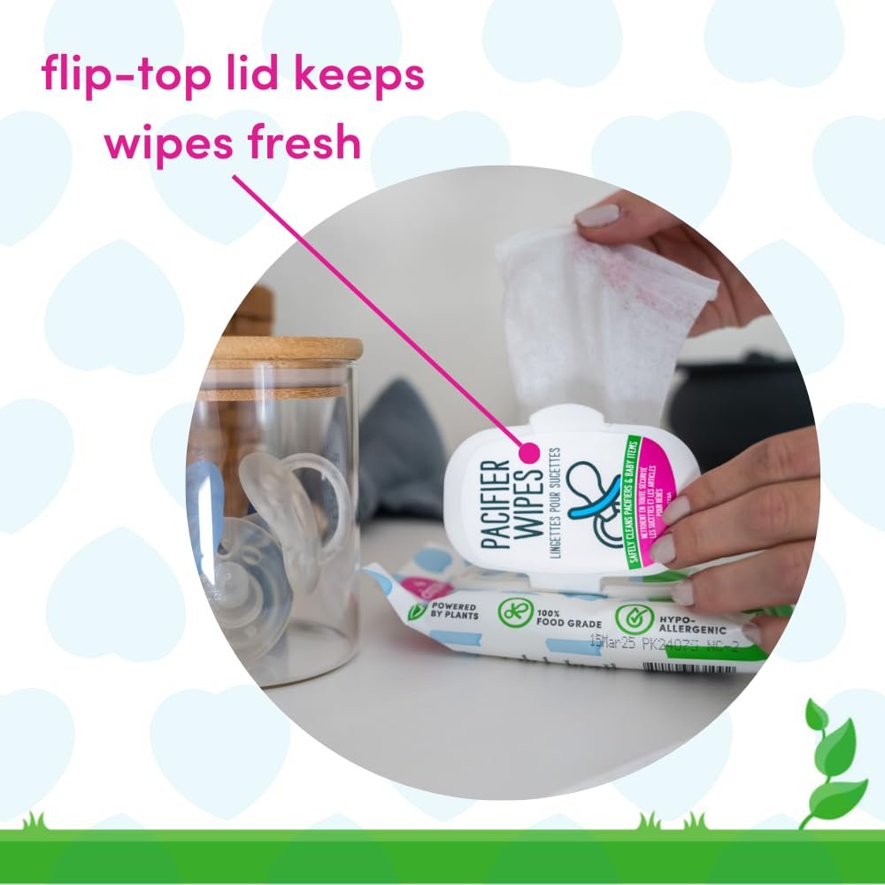 Dapple Baby Pacifier Wipes for Infants and Toddlers - (3 Pack) 40 Count - Fragrance-Free, Hypoallergenic & Food-Grade - Diaper Bag Essentials - Image 4