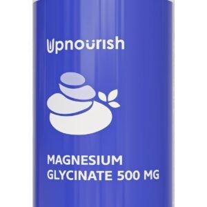 UpNourish Magnesium Glycinate Chelate 500mg Capsules – Highly Absorbable Chelated Magnesium – Pure Magnesium Supplement for Sleep & Calm Support, Nervous, Muscle & Bone Health