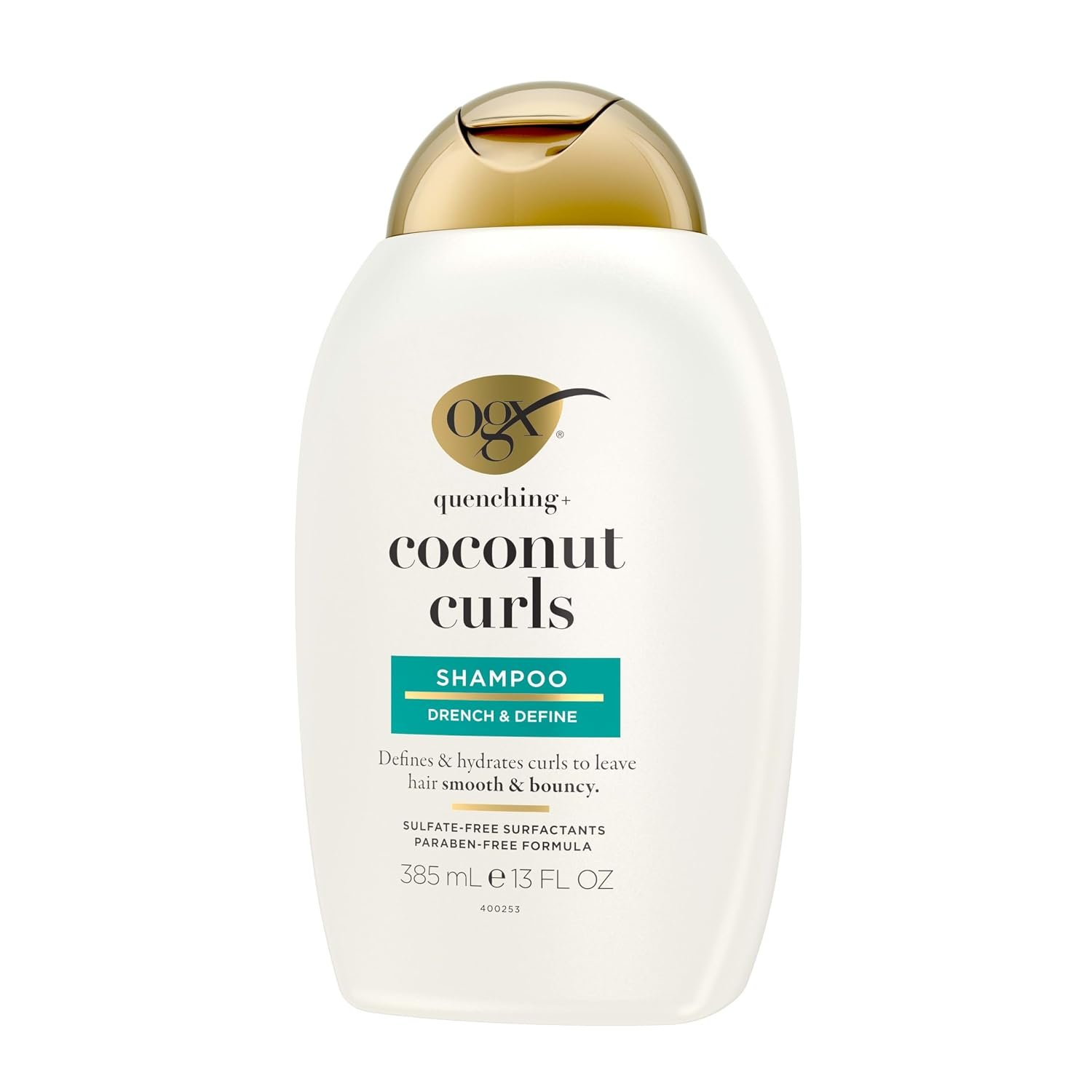 OGX Quenching + Coconut, Curl-Defining Shampoo, Hydrating & Nourishing Curly Hair Shampoo with Coconut Oil, Citrus Oil & Honey, Paraben, Sulfate-Free Surfactants, 13 floz - Image 8