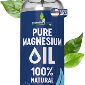 Pure Magnesium Oil Spray 8oz – Topical Magnesium Spray for Sleep & Feet – Extra Strength – USP Grade – 100% Natural and Organic Oil for Muscle Pain & Cramps – Less Sting – Less Itch – Made in USA