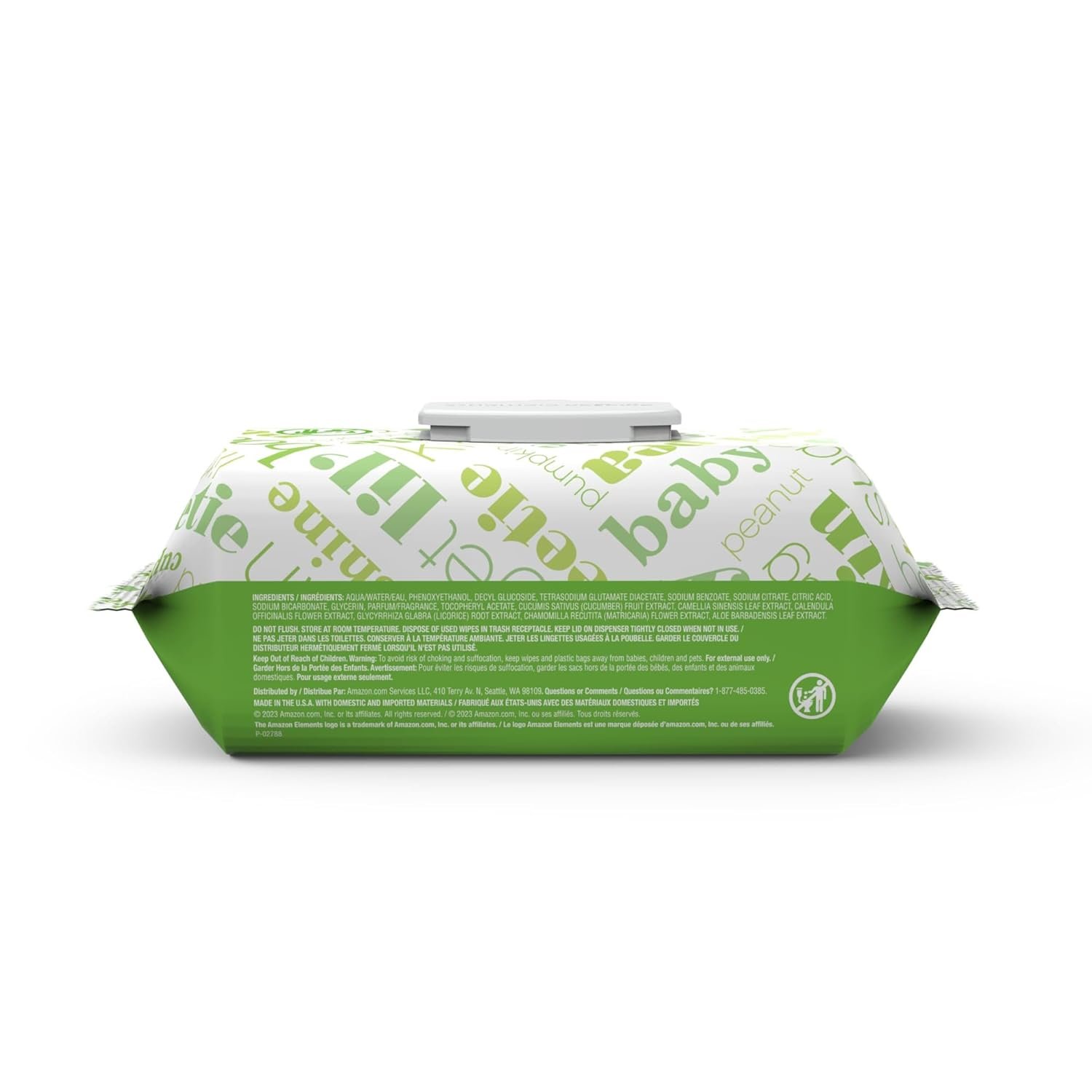 Amazon Elements Baby Wipes, Fresh Scent, Flip-Top Packs, Alcohol-Free, With Cucumber and Aloe, 810 Count, 9 Packs of 90 - Image 3