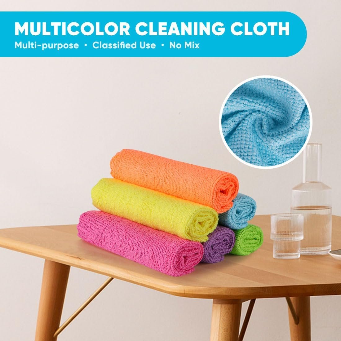 Orighty Microfiber Cleaning Cloth, 24 Pack Highly Absorbent Cleaning Rags, Household Cleaning Supplies, Reusable Microfiber Towels Lint Free Cloths for House, Kitchen, Car Care, 12x11 inch - Image 4