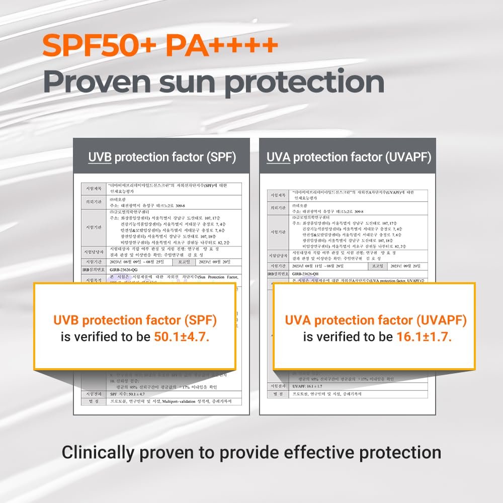Derma B Everyday Mild Sunscreen SPF50+ PA++++ 1.69 Fl Oz, 50ml Fast-Absorbing Lightweight SPF Sunblock Moisturizer, Facial Body Non-Sticky for Dewy Skin, Korean Sunscreen Lotion for Sensitive Skin - Image 4