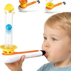 TOP BRIGHT 3in1 Sensory Toys for Toddlers Autism, Oral Motor Speech Therapy Montessori Toys for 3 4 5 Year Old with Whistle, Ball Blowing, Floating Blow Pipe Balls Birthday Gift