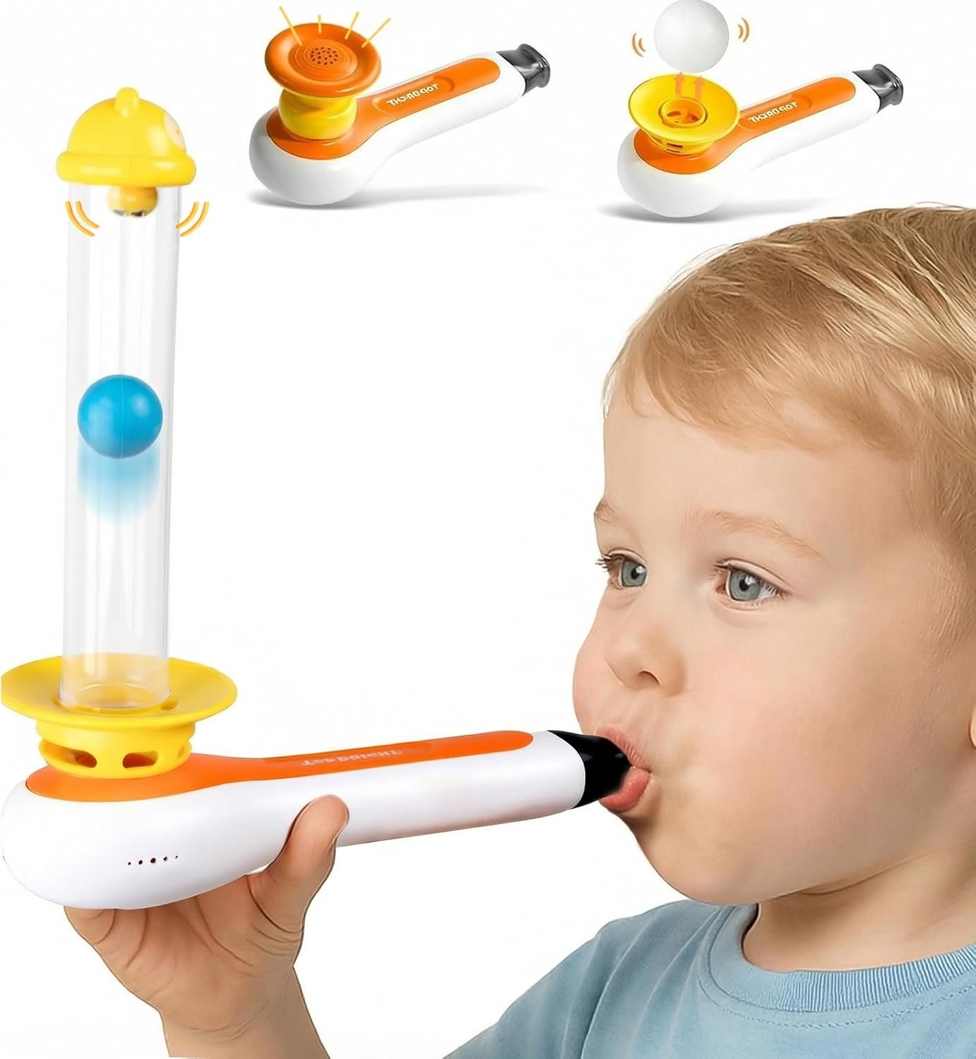 TOP BRIGHT 3in1 Sensory Toys for Toddlers Autism, Oral Motor Speech Therapy Montessori Toys for 3 4 5 Year Old with Whistle, Ball Blowing, Floating Blow Pipe Balls Birthday Gift