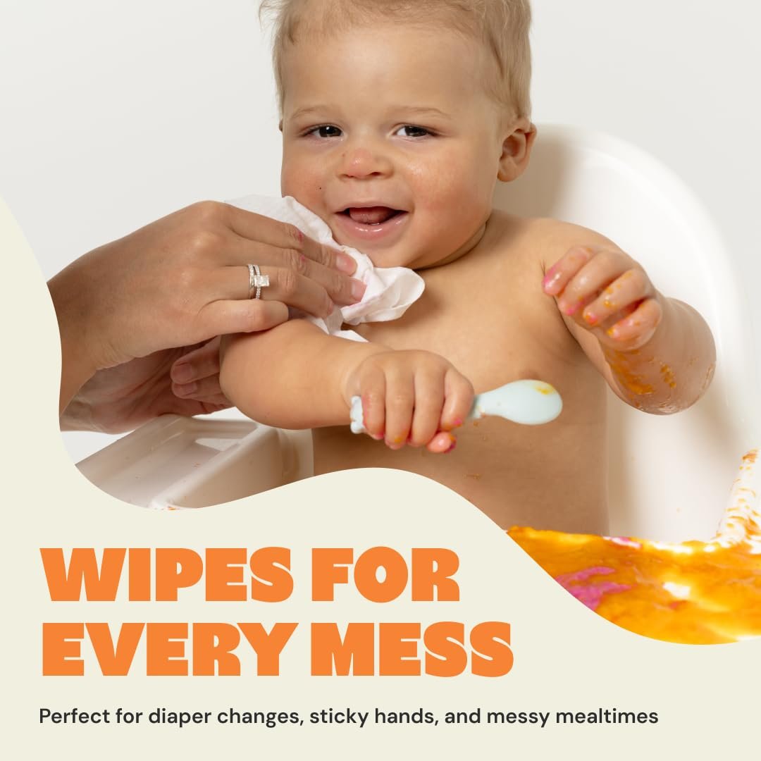 DYPER Newborn Sensitive Baby Wipes Unscented (224 Count), 99.9% Water-Based, Plant-Based & Hypoallergenic - Gentle for Sensitive Skin, Plastic-Free Multi-Use Wet Wipes (Pack of 4) Packaging May Vary - Image 5