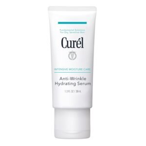 Curel Japanese Skin Care, Anti-Wrinkle Hydrating Serum, Lightweight Serum, Fragrance Free & Colorant Free, For Sensitive Skin, 1.3 Oz