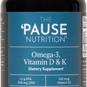 The ‘Pause Life Omega 3, Vitamin D & K2, Gluten Free Supplement, Fish Oil and Vitamin Formula, Immune Support, Daily Wellness Routine, Natural Ingredients, Dairy Free, Unflavored, 120 Softgels